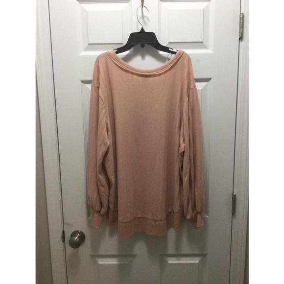 Jessica Simpson Women Textured Knit Long Sleeve Poppy Top SIZE 2X - Picture 3 of 7